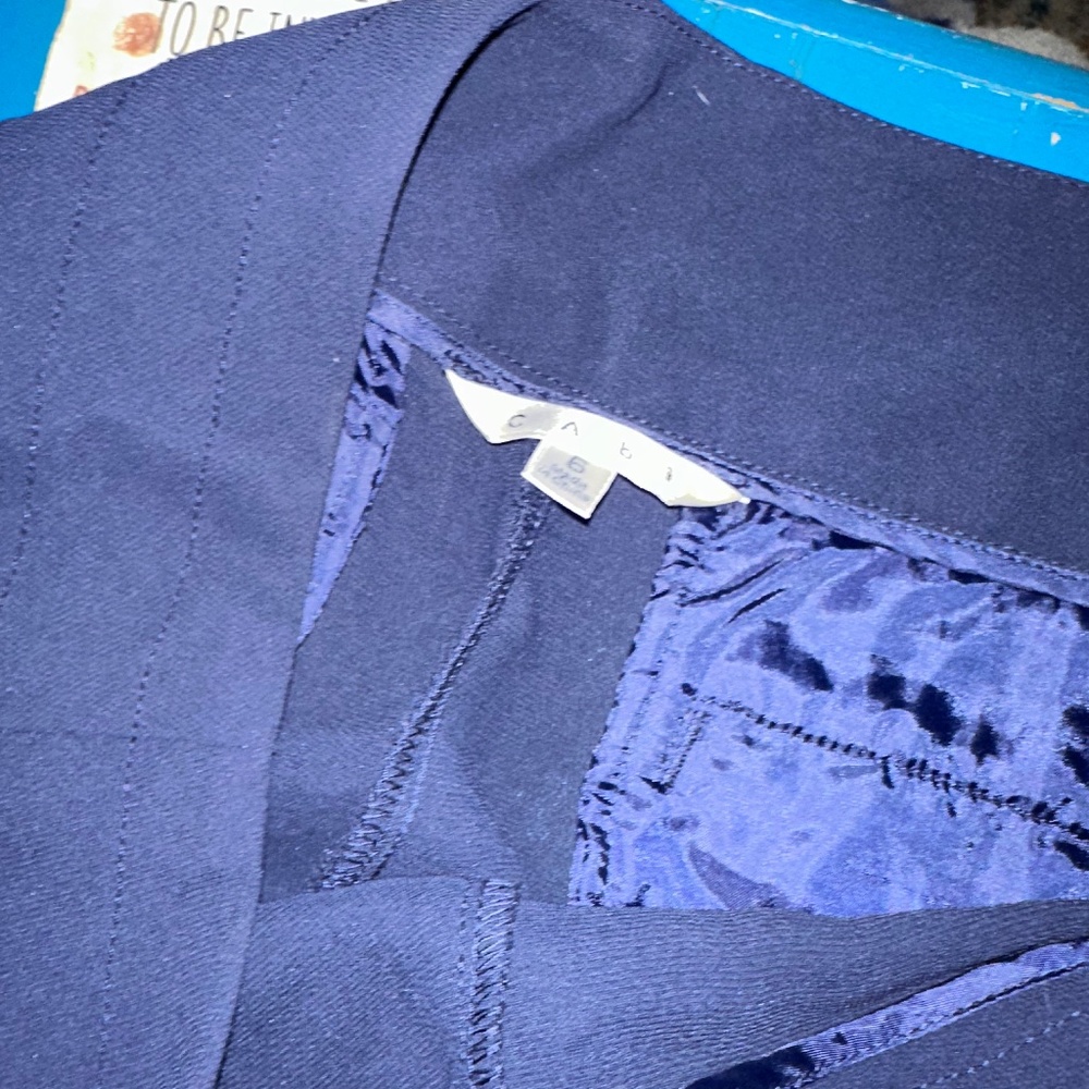 Cabi lined navy trouser